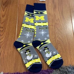 University of Michigan holiday socks